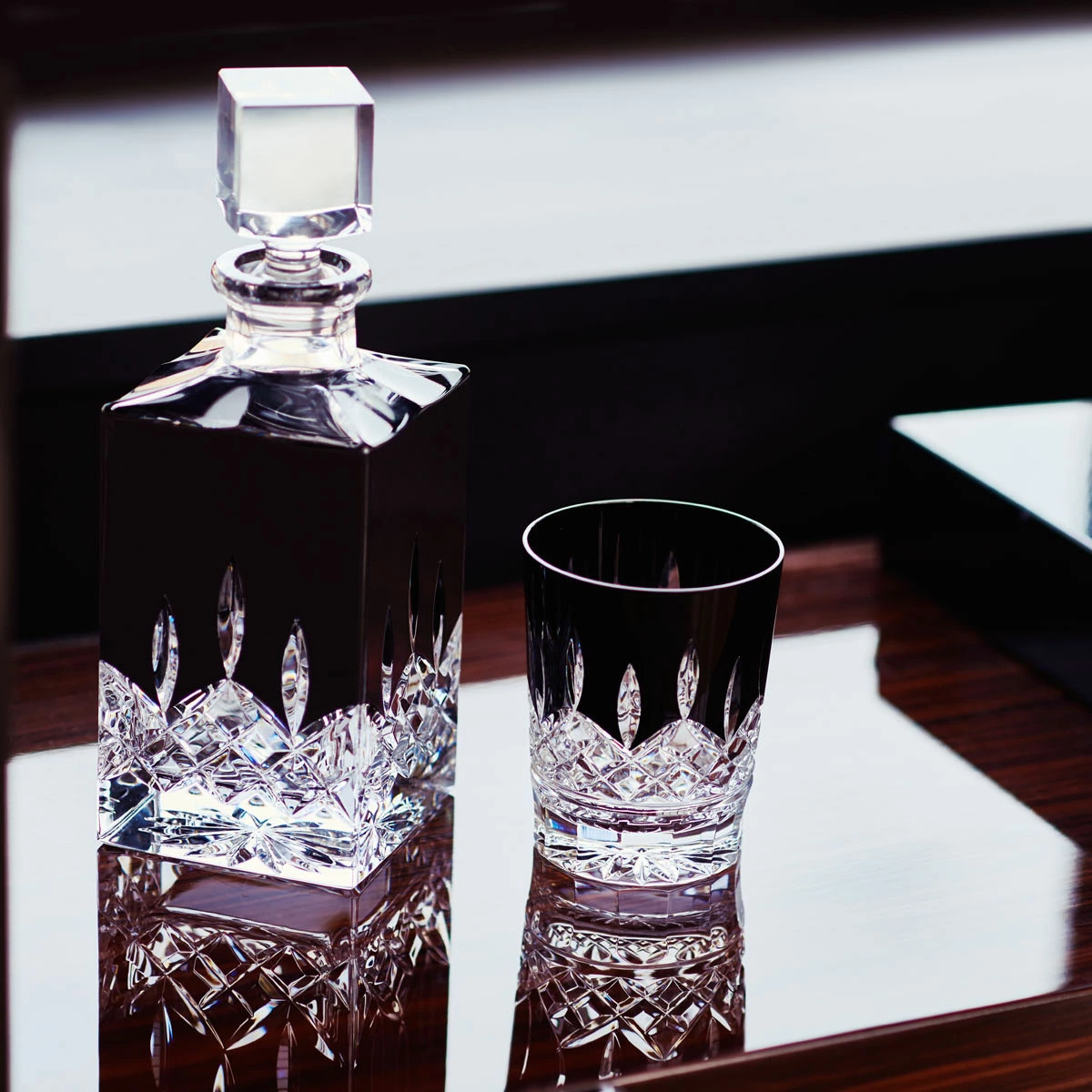 Waterford Crystal Lismore Black Square Decanter 3 Waterford Crystal Lismore Black Square Decanter - Image 3
