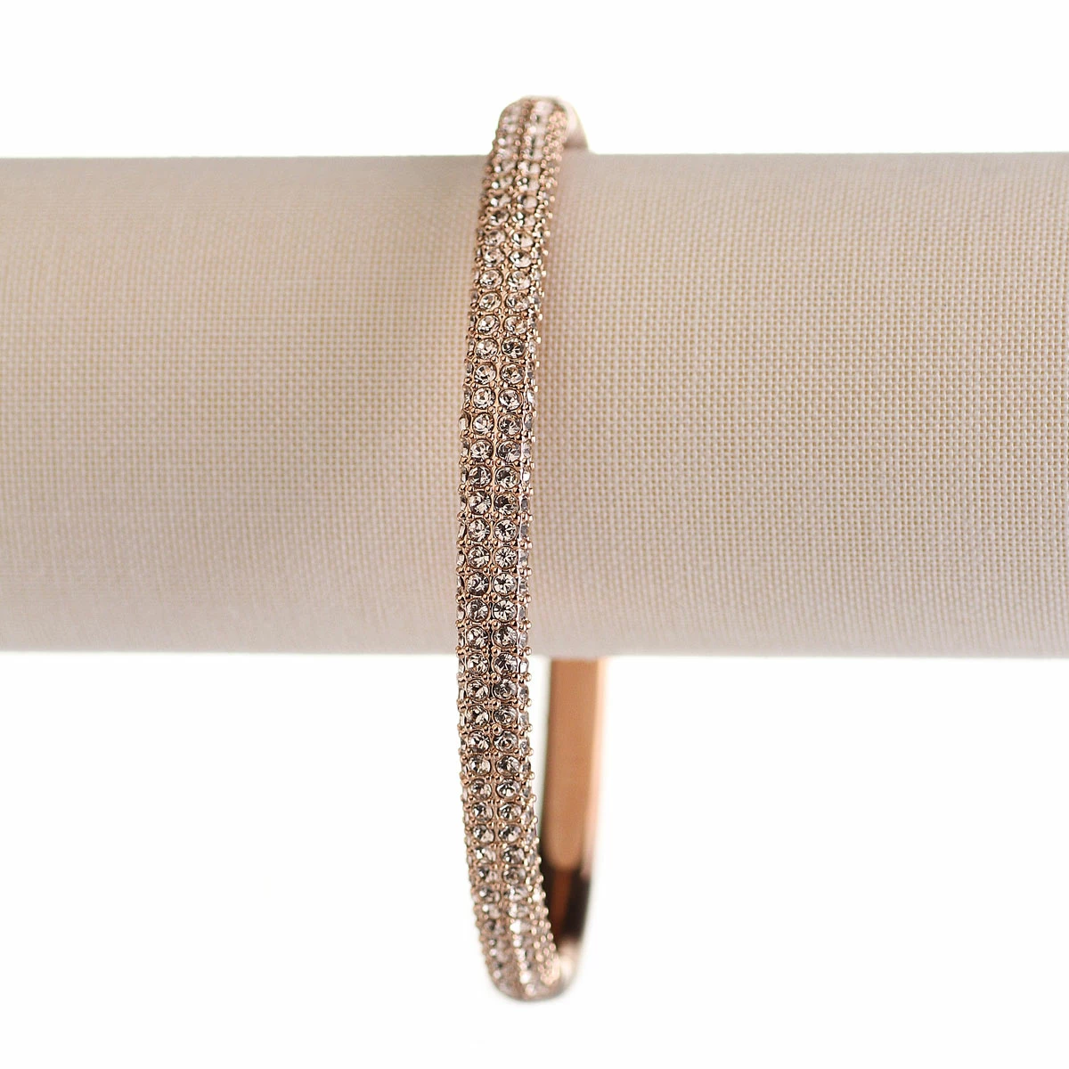 Swarovski Crystal And Rose Gold Stone Bangle Bracelet 2 Swarovski Crystal And Rose Gold Stone Bangle Bracelet - Image 2