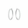 Swarovski Crystal Swarovski Stone Hoop Pierced Earrings, White, Rhodium -wine set shop 5389432 a1