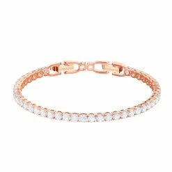 Swarovski Crystal And Rose Gold Tennis Bracelet