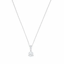 Swarovski Crystal Swarovski Solitaire Pendant, White, Rhodium