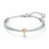 Swarovski Crystal And Rhodium Lifelong Heart Bangle Bracelet 2 Swarovski Crystal And Rhodium Lifelong Heart Bangle Bracelet -wine set shop 5516544 a1