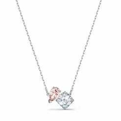 Swarovski Crystal Swarovski Pink Crystal Rhodium Attract Soul Necklace