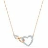Swarovski Crystal Swarovski Necklace Infinity Necklace Heart Infinity Crystal Rose Gold -wine set shop 5518865 a1