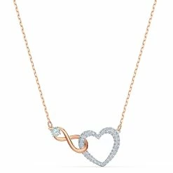 Swarovski Crystal Swarovski Necklace Infinity Necklace Heart Infinity Crystal Rose Gold