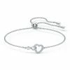 Swarovski Crystal Swarovski Rhodium Silver And Crystal Infinity Heart Bracelet -wine set shop 5524421 a1