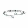 Swarovski Crystal Swarovski Bracelet Attract Soul Bangle Heart Crystal Rhodium Silver Small -wine set shop 5535354 a1