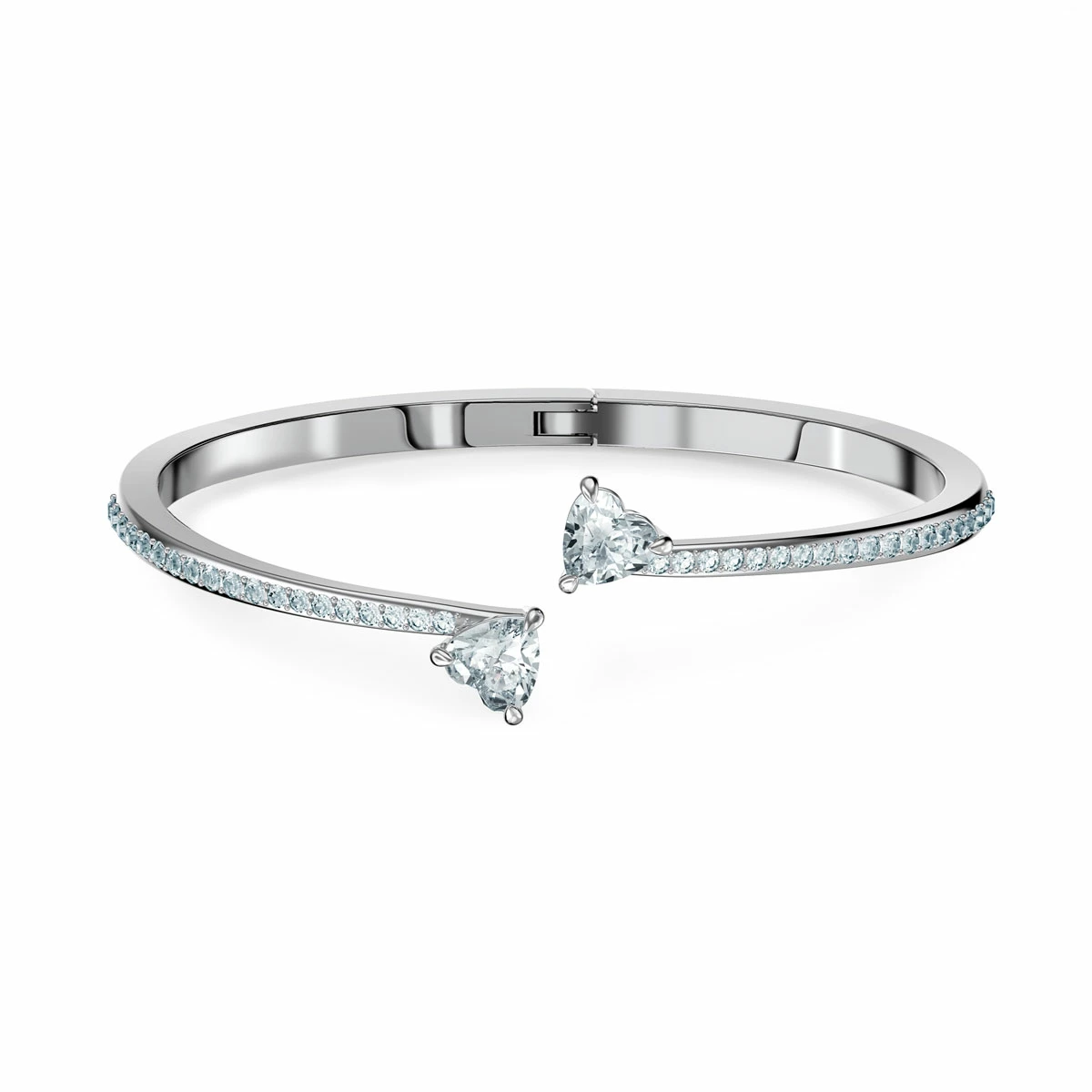 Swarovski Crystal Swarovski Bracelet Attract Soul Bangle Heart Crystal Rhodium Silver Small 1 Swarovski Crystal Swarovski Bracelet Attract Soul Bangle Heart Crystal Rhodium Silver Small