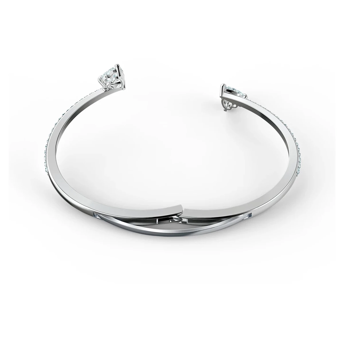 Swarovski Crystal Swarovski Bracelet Attract Soul Bangle Heart Crystal Rhodium Silver Small 2 Swarovski Crystal Swarovski Bracelet Attract Soul Bangle Heart Crystal Rhodium Silver Small - Image 2