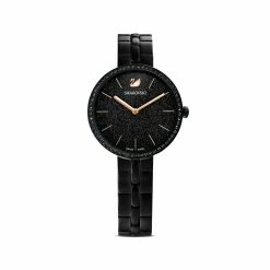 Swarovski Crystal Swarovski Cosmopolitan Watch, Metal Bracelet, Black, Black