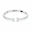 Swarovski Crystal Swarovski Attract Cuff Bracelet, White, Rhodium Plated -wine set shop 5556912 a1