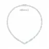 Swarovski Crystal Swarovski Tennis Deluxe Mixed V Necklace, White, Rhodium Plated -wine set shop 5556917 a1