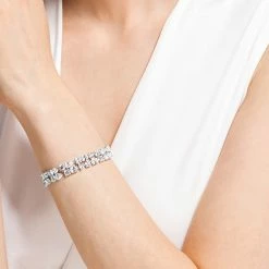 Swarovski Crystal Swarovski Tennis Deluxe Mixed Bracelet, White, Rhodium Plated 5 Swarovski Crystal Swarovski Tennis Deluxe Mixed Bracelet, White, Rhodium Plated -wine set shop 5562088 a3