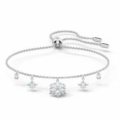 Swarovski Crystal Swarovski Rhodium And Crystal Magic Snowflake Bracelet