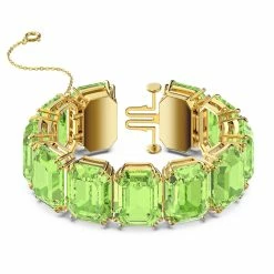 Swarovski Millenia Bracelet, Octagon Cut Crystals, Green, Gold-Tone Plated -wine set shop 5598347 a2