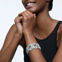 Swarovski Hyperbola Bracelet, White, Rhodium Plated -wine set shop 5598351 a2