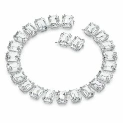 Swarovski Millenia Necklace, Octagon Cut Crystals, White, Rhodium Plated 5 Swarovski Millenia Necklace, Octagon Cut Crystals, White, Rhodium Plated -wine set shop 5599149 a3