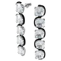 Swarovski Harmonia Drop Earrings, Cushion Cut Floating Crystals, White, Mixed Metal Finish, Pair -wine set shop 5600043 a2