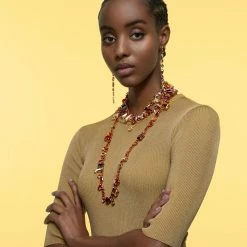 Swarovski Extra Long, Multicolored, Gold-Tone Plated Gema Necklace -wine set shop 5600764 a3