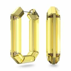 Swarovski Lucent Hoop Earrings, Yellow