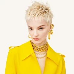 Swarovski Lucent Hoop Earrings, Yellow -wine set shop 5600789 a4