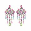 Swarovski Gema Clip Earrings, Chandelier, Multicolored, Rhodium Plated, Pair -wine set shop 5601887 a1