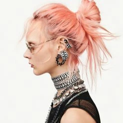 Swarovski Chroma Hoop Earrings, Pyramid Cut Crystals, Gray, Ruthenium Plated -wine set shop 5613681 a3