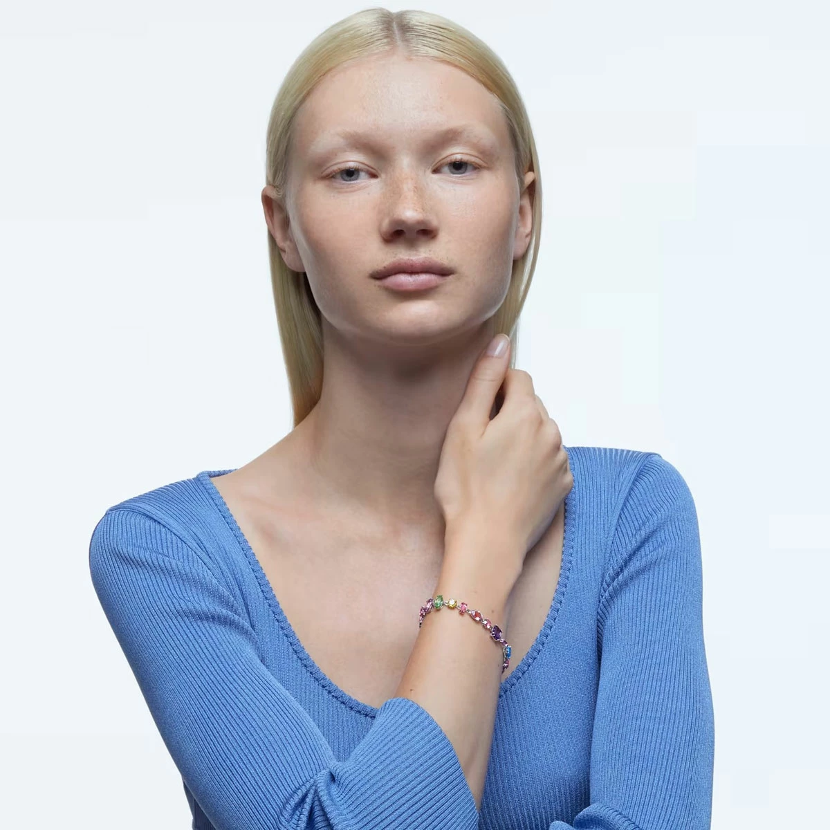 Swarovski Gema Bracelet, Multicolored, Rhodium Plated 2 Swarovski Gema Bracelet, Multicolored, Rhodium Plated - Image 2