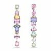 Swarovski Gema Drop Earrings, Long, Multicolored, Rhodium Plated -wine set shop 5613740 a1