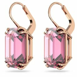Swarovski Millenia Earrings, Octagon Cut Crystal, Pink, Rose-Gold Tone Plated -wine set shop 5619502 a3