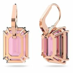 Swarovski Millenia Earrings, Octagon Cut Crystal, Pink, Rose-Gold Tone Plated -wine set shop 5619502 a4