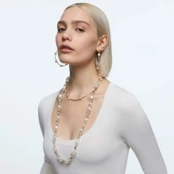 Swarovski Crystal And Gold-Tone Plated Constella Hoop Pierced Earrings 3 Swarovski Crystal And Gold-Tone Plated Constella Hoop Pierced Earrings -wine set shop 5622722 a2