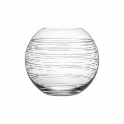 Orrefors Kosta Boda Orrefors Crystal, 8.07" Graphic Round Vase