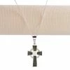Cashs Crystal Cashs Ireland, Sterling Silver Cross Necklace With Connemara Marble Inlay -wine set shop 61601C a1