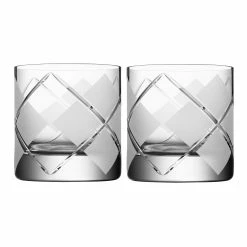 Orrefors Kosta Boda Orrefors Crystal Argyle DOF Tumbler, Pair