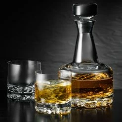 Orrefors Kosta Boda Orrefors Crystal, Erik Crystal Decanter And 2 Crystal DOF Tumbler Barware Set -wine set shop 6242405 a2