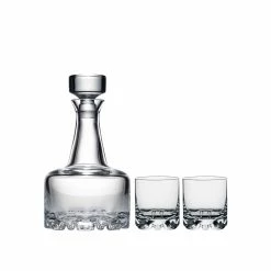 Orrefors Kosta Boda Orrefors Crystal, Erik Crystal Decanter And 2 Crystal DOF Tumbler Barware Set -wine set shop 6242405 erikdecanter a1