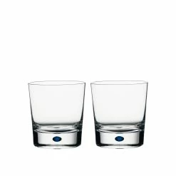 Orrefors Kosta Boda Orrefors Crystal, Intermezzo Blue Crystal DOF Tumbler, Pair