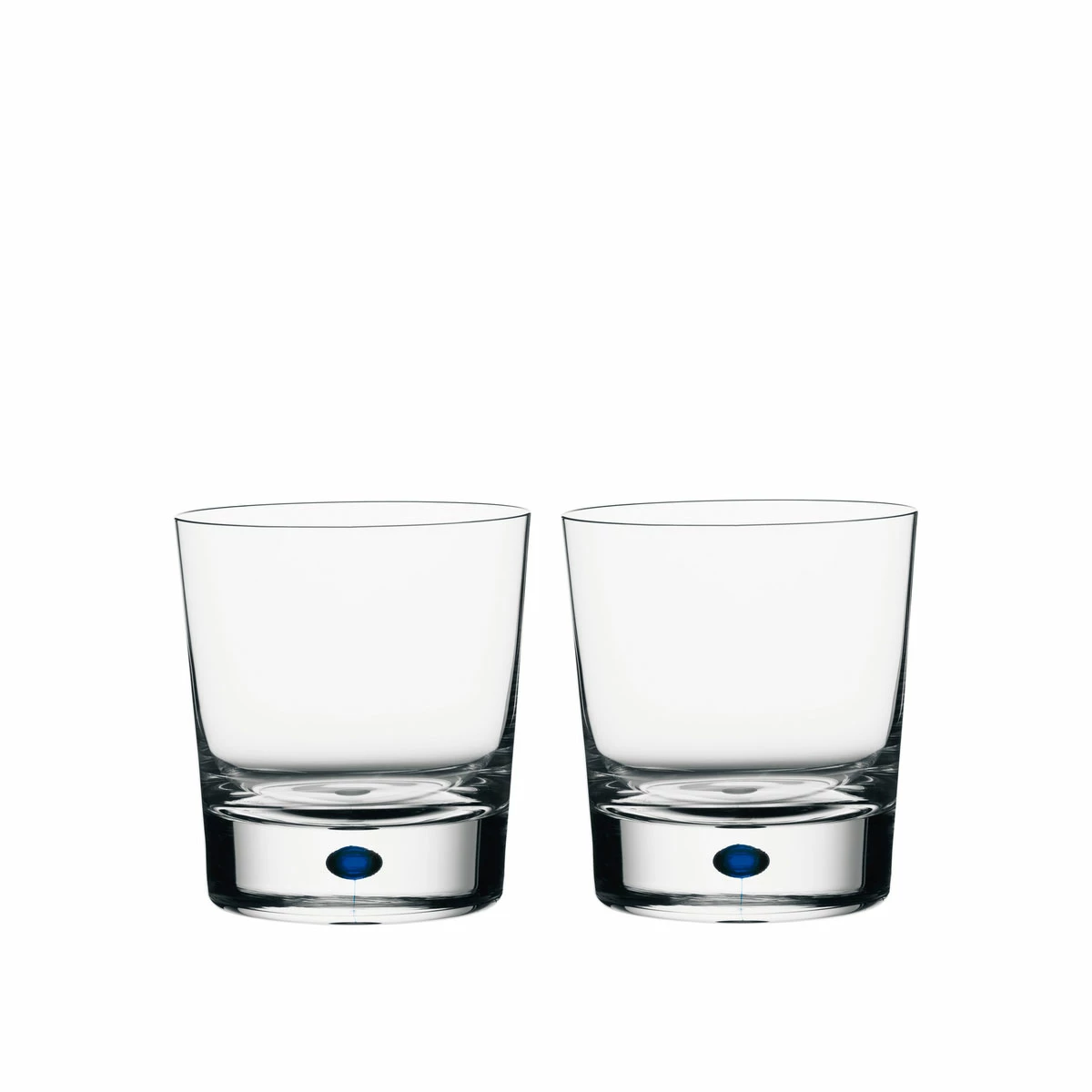 Orrefors Kosta Boda Orrefors Crystal, Intermezzo Blue Crystal DOF Tumbler, Pair 1 Orrefors Kosta Boda Orrefors Crystal, Intermezzo Blue Crystal DOF Tumbler, Pair