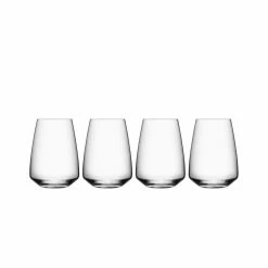 Orrefors Kosta Boda Orrefors Crystal, Pulse Stemless Crystal Wine Tumblers, Set Of Four