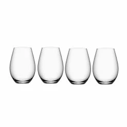 Orrefors Kosta Boda Orrefors More Stemless Wine Tumblers, Set Of Four -wine set shop 6310103 a1