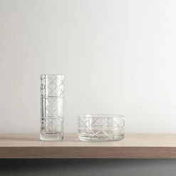 Orrefors Kosta Boda Orrefors Explicit Checks 12" Vase Large -wine set shop 6320824 a3