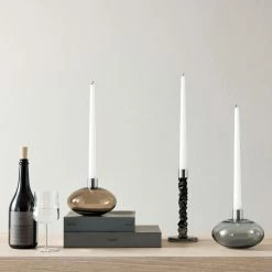 Orrefors Kosta Boda Orrefors Pluto 6.5" Candlestick Grey, Single -wine set shop 6350162 a3