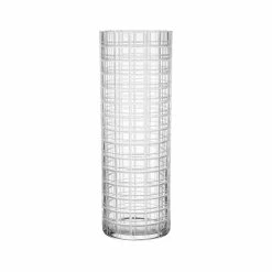 Orrefors Kosta Boda Orrefors Cut In Number Checker 13" Vase Large
