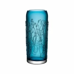 Orrefors Kosta Boda Kosta Boda Twine 15 3/4 Blue Crystal Vase