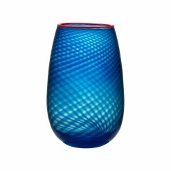 Orrefors Kosta Boda Kosta Boda Red Rim 12 3/4" Crystal Vase
