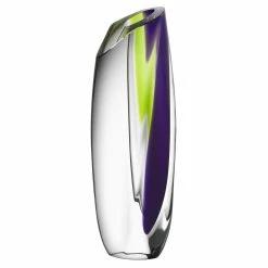 Orrefors Kosta Boda Kosta Boda 14" Saraband Vase Purple, Green