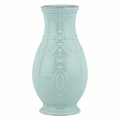 Lenox French Perle Ice Blue Fluted 8" Vase