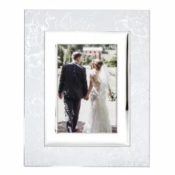 Lenox Silver Peony 5"x7" Picture Frame