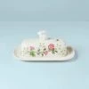 Lenox Butterfly Meadow Bunny Covered Butter Dish -wine set shop 893455L a1